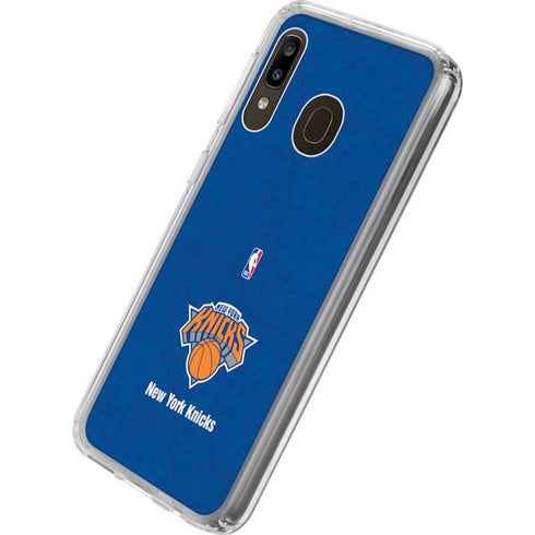 NBA New York Knicks Distressed Galaxy A20 Clear Case